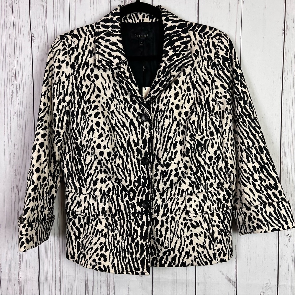 Talbots | The Kate Fit | animal print blazer